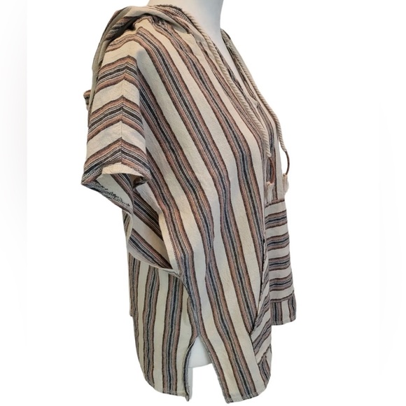 •Target• Woman’s Wild Fable Striped Boho Hooded Style Shirt (Size XS) - Picture 4 of 6